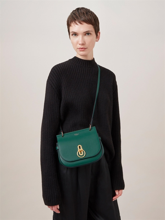 Mulberry Small Amberley Satchel Malachite Small Classic Grain